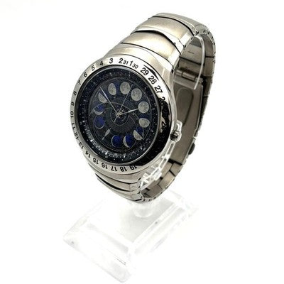 CITIZEN CAL-4P85 ASTRODEA MOON PHASE TITANIUM QUARTZ 42MM MENS WATCH WORKING