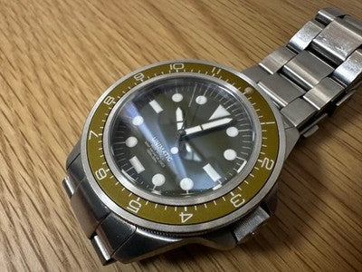 UNIMATIC U1 DZ OLIVE GREEN AUTOMATIC WATCH 41MM DIVER STYLE RARE ITALY