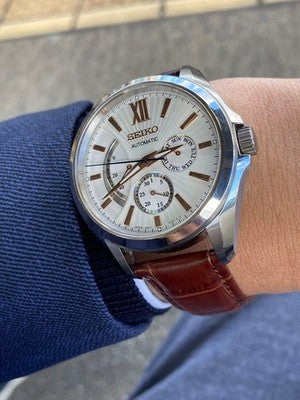SEIKO SDGC021 BRIGHTZ MEN'S WRISTWATCH POWER RESERVE ROUND FACE JAPAN MADE