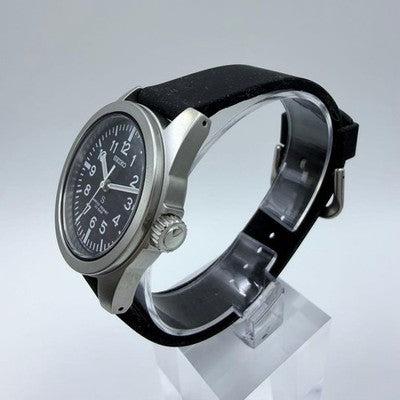 SEIKO NANO UNIVERSE SUS REISSUE SCXP155 BLACK MILITARY QUARTZ LIMITED WATCH