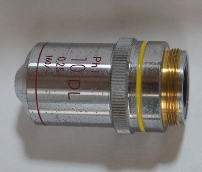 Nikon Plan 10x 0.25 Phase Contrast Objective Lens 160/- Ph1 DL For Optiphot Used