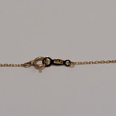 MIKIMOTO PEARL & DIAMOND NECKLACE 18K YELLOW GOLD 7MM PENDANT 40CM CHAIN W/ BOX