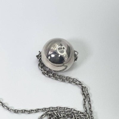 GEORG JENSEN CAVE BALL NECKLACE STERLING SILVER 925 LONG 92CM CLEANED