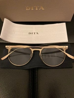 DITA Boston Black Crystal White Gold Frame Unused Titanium Made in Japan