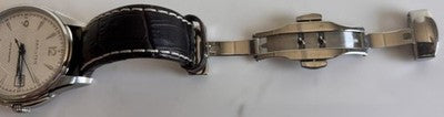 HAMILTON JAZZMASTER VIEWMATIC H324550 AUTOMATIC SILVER DIAL DATE WATCH AS IS