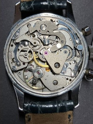 GALLET 2 REGISTER CHRONOGRAPH CAL7733 HAND WIND 17J 35MM MILITARY VINTAGE WATCH