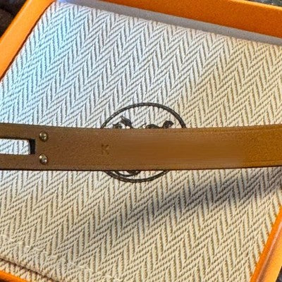HERMES MINI KELLY DOUBLE TOUR LEATHER BRACELET NOIR GOLD HARDWARE T3 NEW