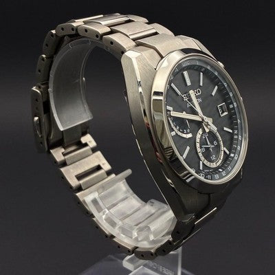 SEIKO ASTRON SBXY015 SOLAR RADIO CONTROL TITANIUM BLACK DIAL WATCH BOX