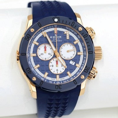 Edox Chronoffshore-1 10221-37RBU9-BUIDR9 Chronograph Quartz Ltd 300pcs w/ Box