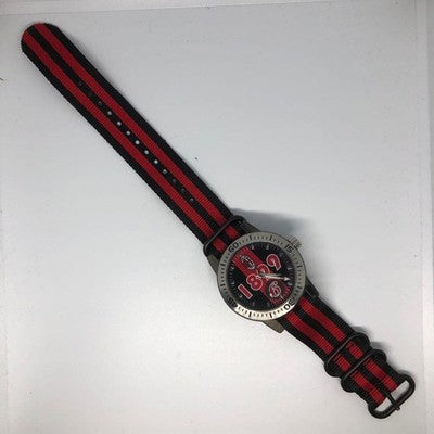 AC MILAN WATCH BLACK & RED EXCELLENT CONDITION WORKING WELL FROM JAPAN SOCCER