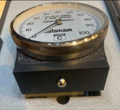 ASKER DUROMETER TYPE C RUBBER HARDNESS TESTER - USED /W MANUAL & BOX (JAPAN)