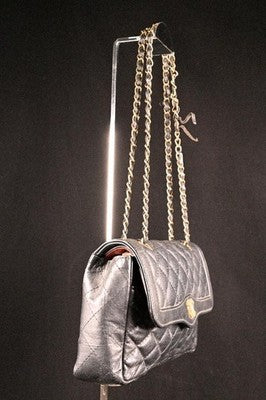CHANEL MATELASSE CHAIN SHOUDER BAG COCO LOGO GOLD TONE METAL VINTAGE AUTHENTIC