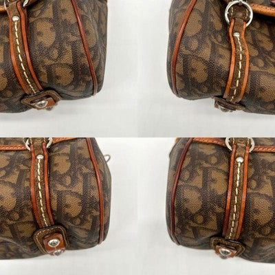 CHRISTIAN DIOR ROMANTIC TROTTER HANDBAG PVC BROWN HEART PADLOCK (NO KEY)