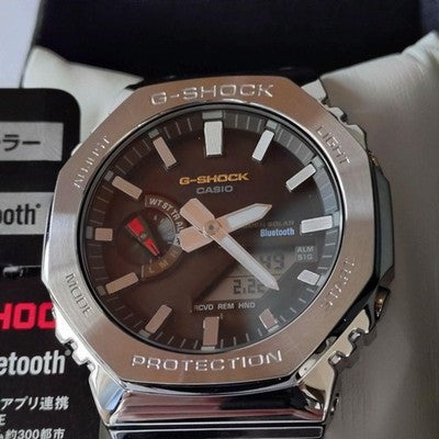 CASIO G-SHOCK FULL METAL GM-B2100SD-1CJF BLUETOOTH TOUGH SOLAR SILVER WATCH