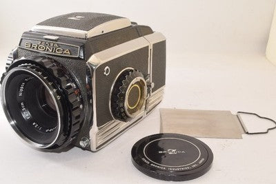 ZENZA BRONICA S2 EARLY MODEL + NIKKOR-P 75MM F2.8 6X6 FORMAT MEDIUM AS IS