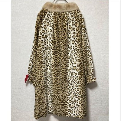 FIFI CHACHNIL LEOPARD LONG FUR COAT VINTAGE RARE DESIGNER LUXURY OUTERWEAR LINED