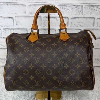 LOUIS VUITTON SPEEDY 30 M41526 MONOGRAM HANDBAG PADLOCK KEY VINTAGE AUTHENTIC