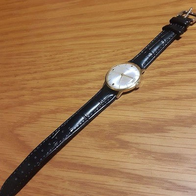 JUNGHANS VINTAGE DATE 17 JEWELS GOLD HAND-WOUND MEN'S WATCH GERMAN MADE