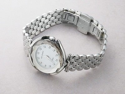 CENTURY AFFINITY WITH GENUINE DIAMONDS 632.7.S.12.16.SK QUARTZ WRISTWATCH USED