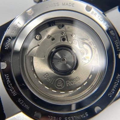BELL & ROSS BR123-92-SP SPORT HERITAGE AUTOMATIC BLACK DIAL RUBBER MENS WATCH