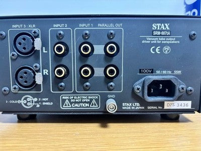 STAX SRM-007TA TUBE HEADPHONE AMPLIFIER DRIVER UNIT XLR RCA INPUT JAPAN