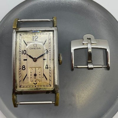 OMEGA VINTAGE T17 MANUAL WIND RECTANGULAR CASE WRISTWATCH CLASSIC RARE