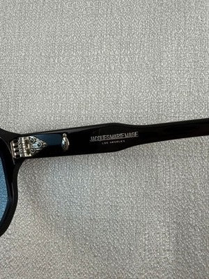 JACQUES MARIE MAGE CHALLENGER JMMCG6D BLACK FRAME BLUE LENSES 155-171 FROM JAPAN