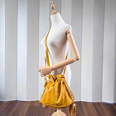 LOEWE FLAMENCO SHOULDER BAG YELLOW NAPPA LEATHER ANAGRAM DESIGNER HANDBAG