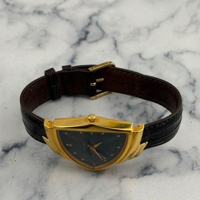 HAMILTON VENTURA 6252 QUARTZ BLACK DIAL MEN'S WATCH W/ BOX - APPROX. 19.5CM
