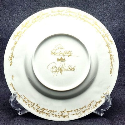 ROSENTHAL MAGIC FLUTE GOLD PLATE 22CM SET OF 6 PORCELAIN DINNER PLATES NEAR MINT