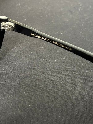 MOSCOT MILZEN 46 23-145 SUNGLASSES BLACK FRAME WITH CASE, CLOTH GENUINE USED