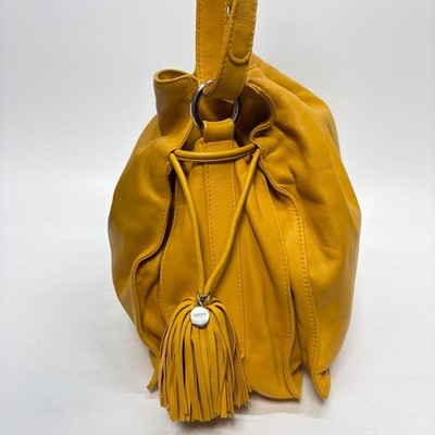 LOEWE FLAMENCO SHOULDER BAG YELLOW NAPPA LEATHER ANAGRAM DESIGNER HANDBAG