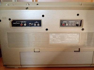 AIWA CS-J77MKII VINTAGE 1980 BOOMBOX WITH ORIGINAL BOX DOLBY NR METAL TAPE DSL
