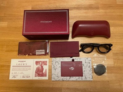 JACQUES MARIE MAGE LOEWY DEVAUX BLACK HORN EYEGLASSES FRAME RARE JAPAN