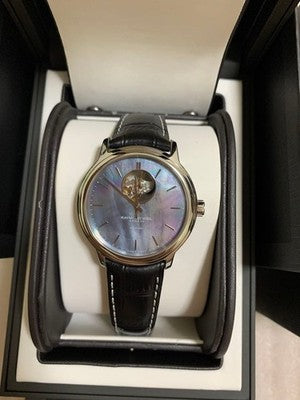 RAYMOND WEIL 2227 AUTOMATIC OPEN HEART WATCH MOP DIAL BOX PAPERS SWISS