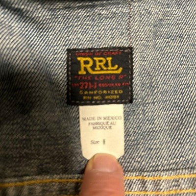 RRL RALPH LAUREN LEELAND INDIGO DENIM TRUCKER JACKET SIZE M FROM JAPAN