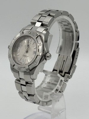TAG HEUER EXCLUSIVE QUARTZ WN131C-0 SILVER DIAL DATE LADY'S WATCH W/ BOX MANUAL