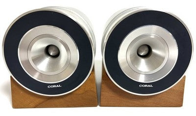 CORAL H-100 8 OHM HORN TWEETER PAIR WITH BASE WORKING & TESTED JP