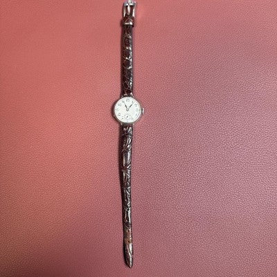 GLYCINE VINTAGE MANUAL WIND WOMEN'S WATCH SMALL SECOND 21MM SILVER DIAL