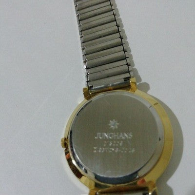 JUNGHANS MEISTER QUARTZ MEN'S WRISTWATCH ROUND FACE SILVER COLOR SS CASE AS IS