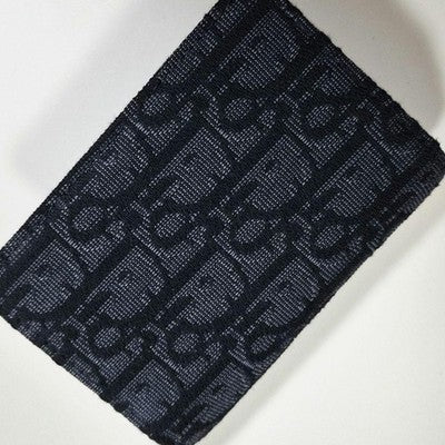 DIOR OBLIQUE JACQUARD BIFOLD CARD HOLDER UNUSED W/ BOX DUST BAG RIBBON MINT