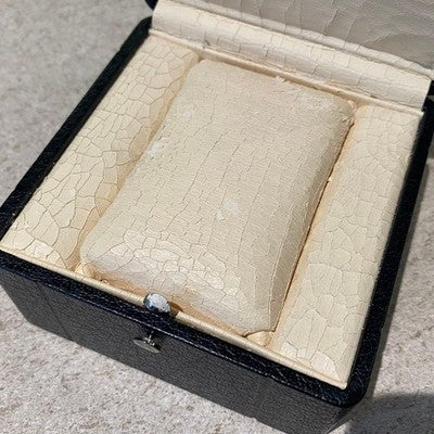 PATEK PHILIPPE AQUANAUT GENUINE INNER BOX WATCH CASE ONLY BLACK LEATHER RARE