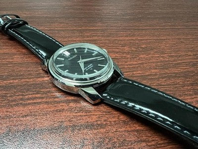 KING SEIKO 44-9990 SECOND MODEL 1968 25 JEWELS BLACK DIAL MANUAL WIND WATCH