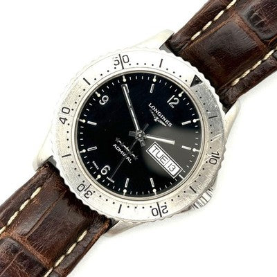 LONGINES ADMIRAL 5 STAR L3.600.4 AUTOMATIC DAY DATE DIVER WATCH MENS SILVER