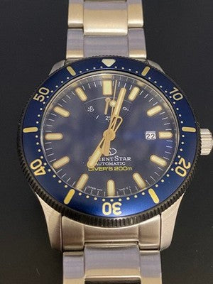 ORIENT STAR SPORTS DIVER RK-AU0304L AUTOMATIC BLUE DIAL SILVER MEN WATCH