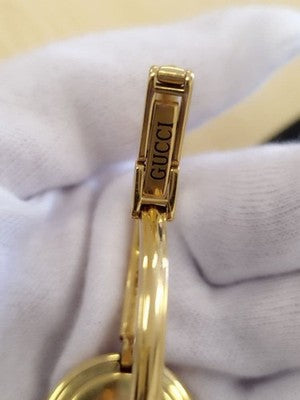 GUCCI CHANGE BEZEL 11/12.2 QUARTZ WATCH GOLD WHITE DIAL MULTI-COLOR BEZEL W/ BOX