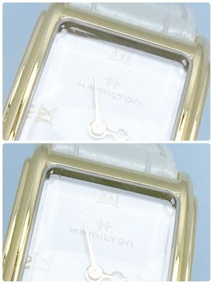 HAMILTON AMERICAN CLASSIC ARDMORE QUARTZ H112410 SMALL SECOND WHITE WATCH USED