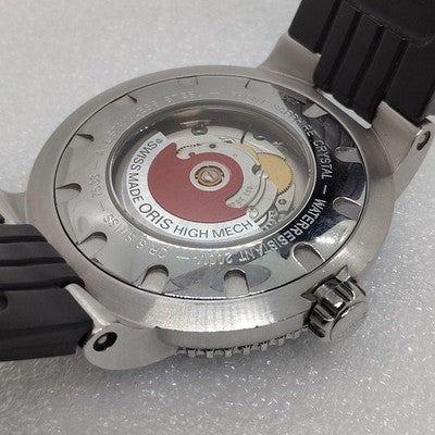 ORIS DIVERS 7533 AUTOMATIC 200M BLACK DIAL RUBBER STRAP MEN'S WATCH SWISS