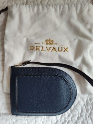 DELVAUX PIN D MULTIFONCTIONS LEATHER COIN CARD CASE WITH BOX