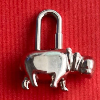 HERMES 2005 ANNEE DES FLEUVES HIPPOPOTAMUS CADENA CHARM CABAS LIMITED RARE